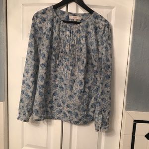 Women LOFT baby blue blouse